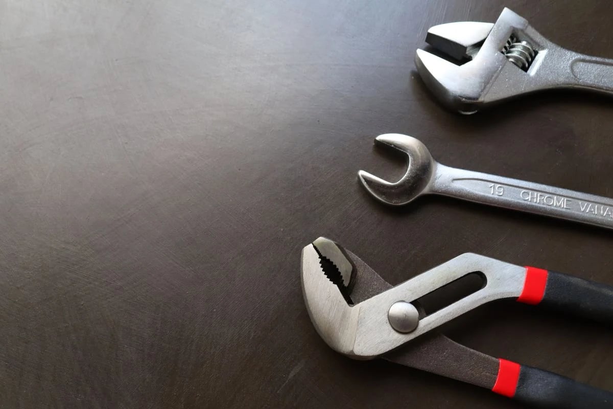 Maintenance tools arranged for a property visit