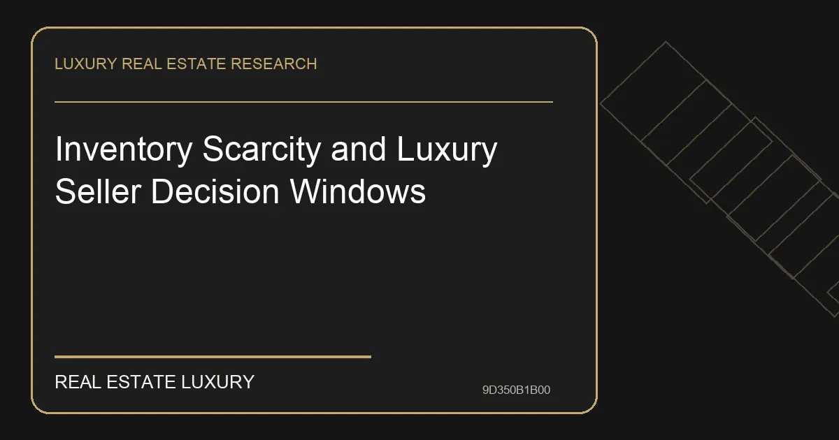 Inventory Scarcity and Luxury Seller Decision Windows