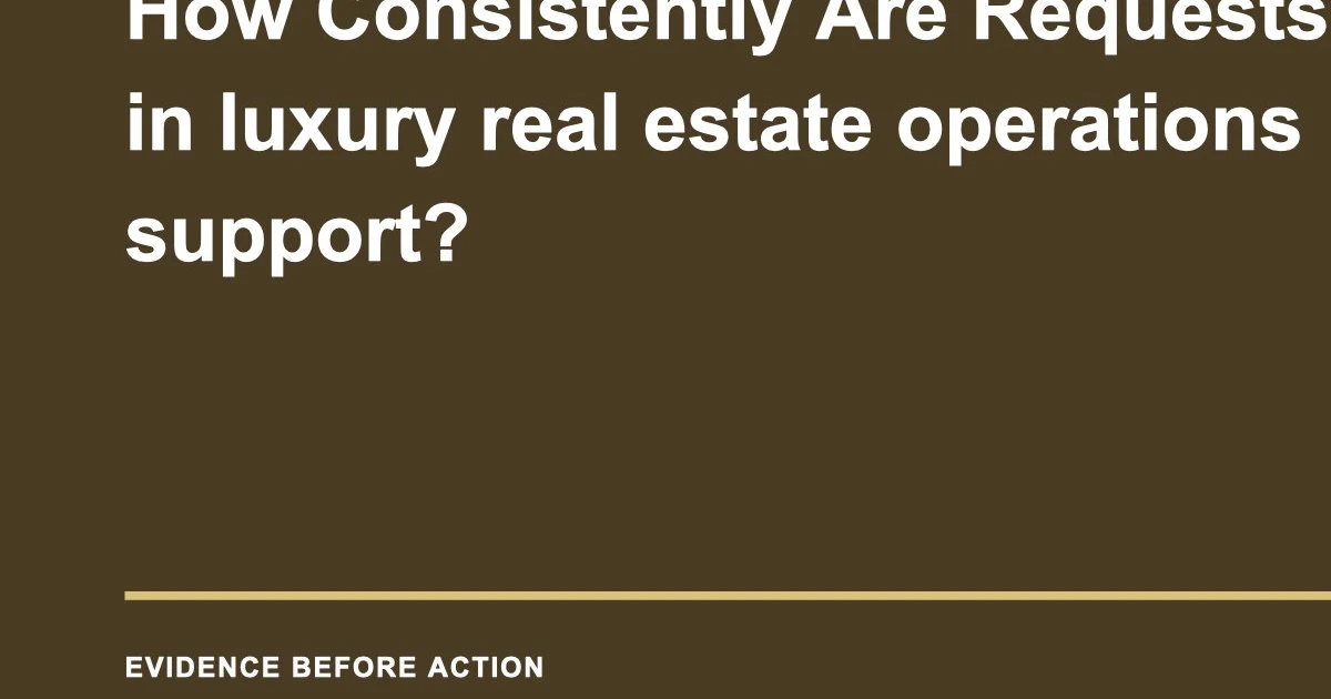 How Consistently Are Requests Triaged in luxury real estate operations support?